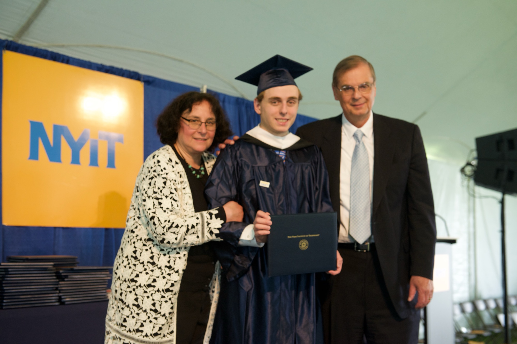 William and Adele with Billy at his college graduation